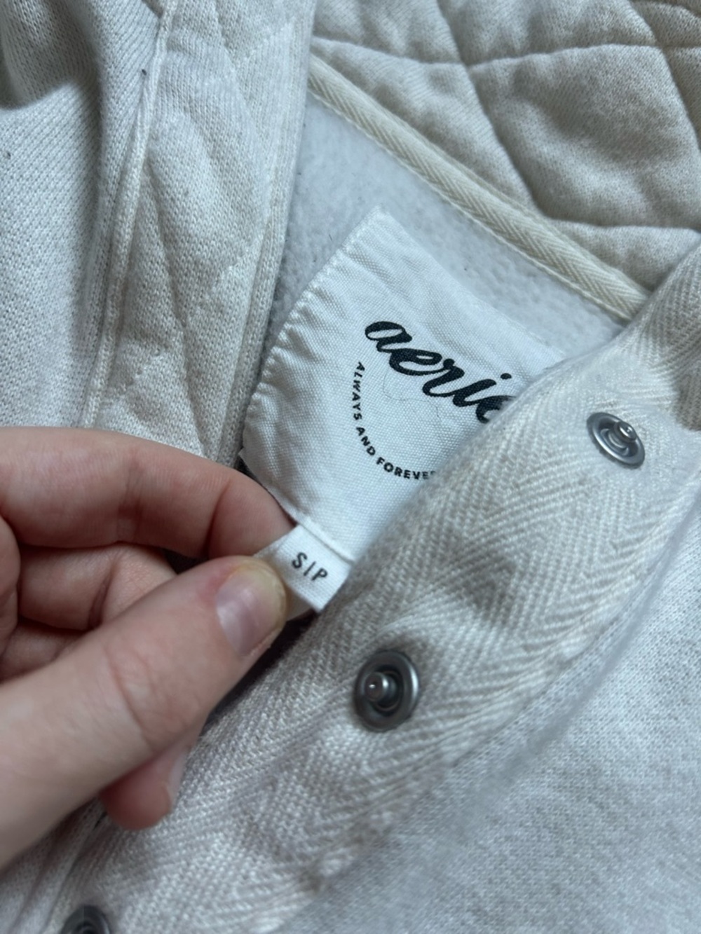 Aerie Oh Snap! Sweatshirt in White - Picture 3 of 5